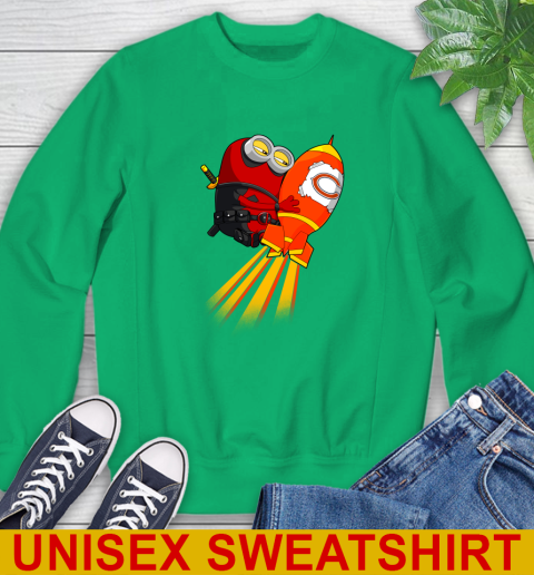 NFL Football Chicago Bears Deadpool Minion Marvel Shirt Sweatshirt 8