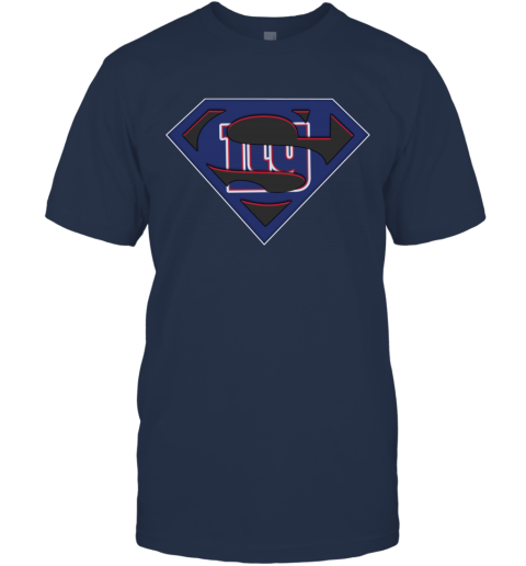 NFL New York Giants LOGO Superman jstg nfl new york giants logo superman classic t shirt 2 front navy