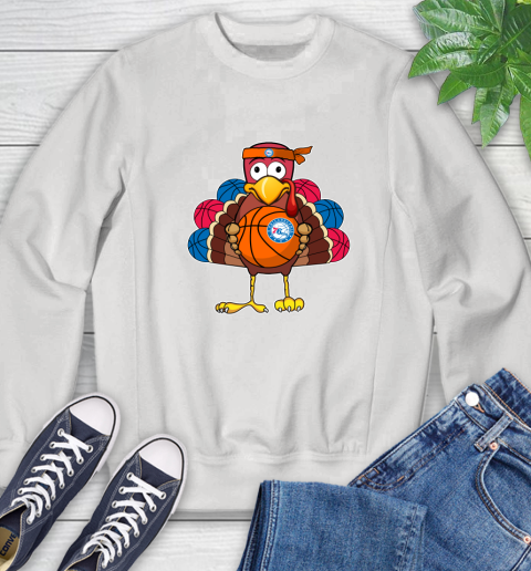 Philadelphia 76ers Turkey thanksgiving day Sweatshirt