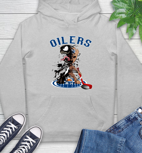 NHL Edmonton Oilers Hockey Venom Groot Guardians Of The Galaxy Hoodie 6