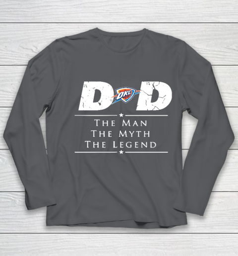 Oklahoma City Thunder NBA Basketball Dad The Man The Myth The Legend Youth Long Sleeve 6