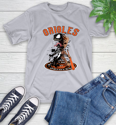 MLB Baltimore Orioles Baseball Venom Groot Guardians Of The Galaxy T-Shirt 6