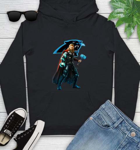 NFL Thor Avengers Endgame Football Carolina Panthers Youth Hoodie 2