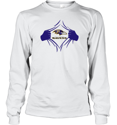 Baltimore Ravens Superman Long Sleeve T-Shirt
