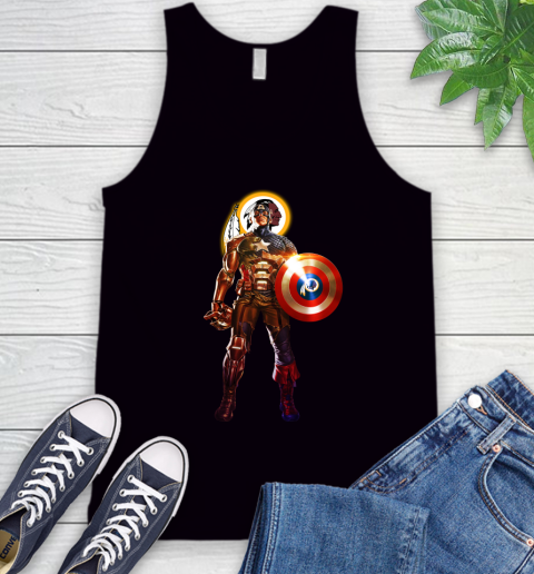 NFL Captain America Marvel Avengers Endgame Football Sports Washington Redskins Tank Top 2
