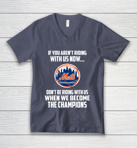 MLB New York Mets Baseball We Become The Champions V-Neck T-Shirt 7