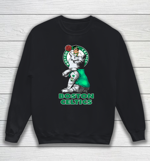NBA Basketball My Cat Loves Boston Celtics Sweatshirt