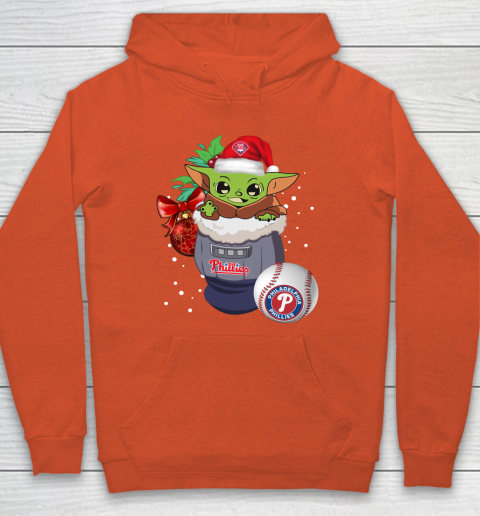 Philadelphia Phillies Christmas Baby Yoda Star Wars Funny Happy MLB Hoodie 5