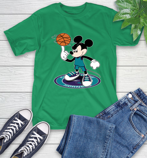 NBA Basketball Charlotte Hornets Cheerful Mickey Disney Shirt T-Shirt 8
