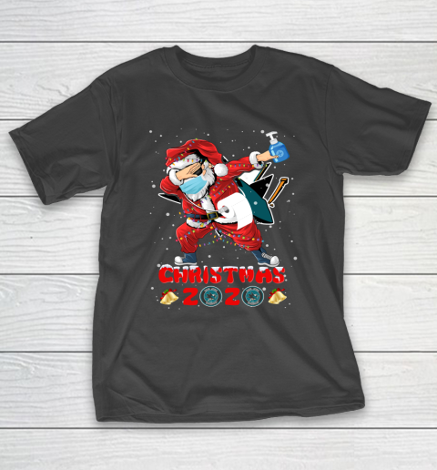 San Jose Sharks Funny Santa Claus Dabbing Christmas 2020 NHL T-Shirt