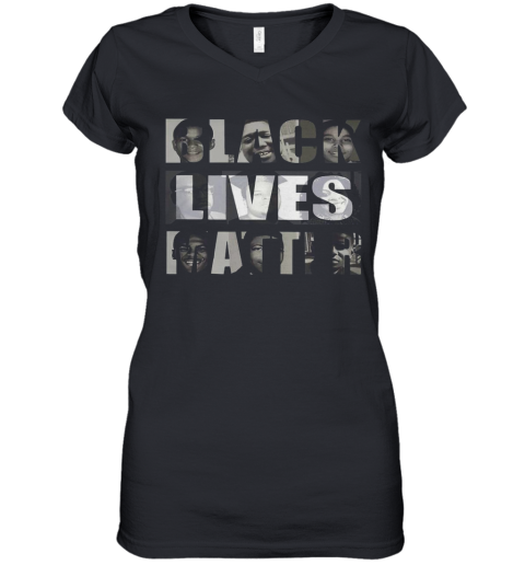 Black Live Matter Chadwick Boseman 1977 2020 Women's V-Neck T-Shirt