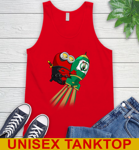 NBA Basketball Boston Celtics Deadpool Minion Marvel Shirt Tank Top 5