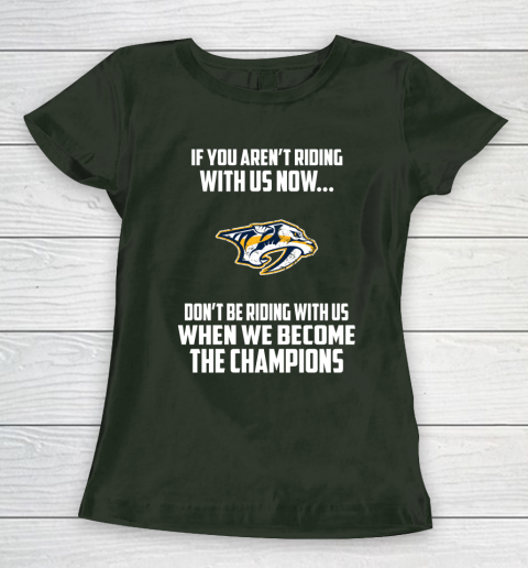 NHL Nashville Predators Hockey We Become The Champions Women's T-Shirt 4