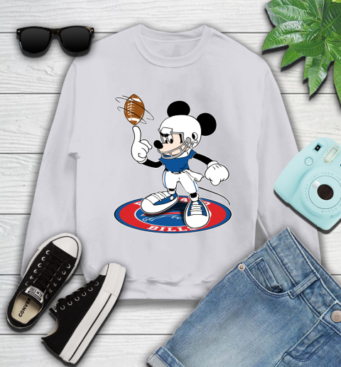 NFL Football Buffalo Bills Cheerful Mickey Disney Shirt Youth Sweatshirt 4