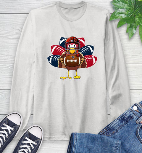 New England Patriots Turkey Thanksgiving Day Long Sleeve T-Shirt