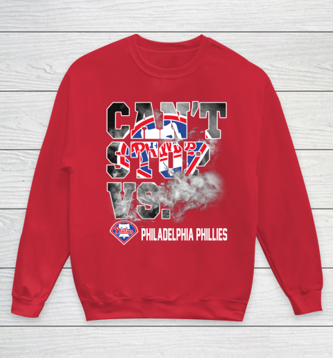 MLB Philadelphia Phillies Baseball Can't Stop Vs Phillies Youth Sweatshirt 7