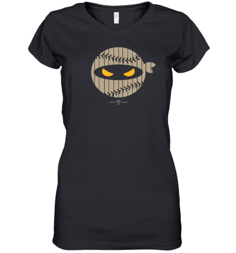 Rotowear Padres Pitching Ninja LFGSD Women's V-Neck T-Shirt
