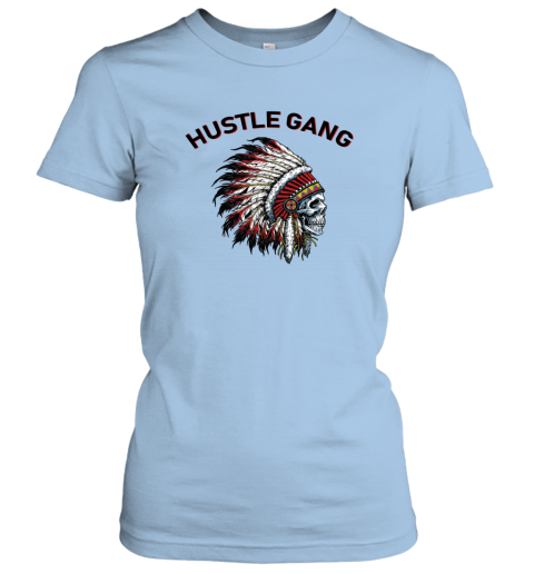 Hustle Gang orys hustle gang ladies t shirt 20 front light blue