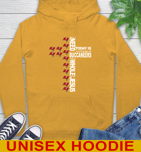 NFL All I Need Today Is A Little Bit Of Tampa Bay Buccaneers Cross Shirt Hoodie 2