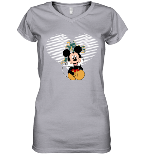 MLB Oakland Athletics The Heart Mickey Mouse Disney Baseball T Shirt 6NC8CuLn2J0 women v neck t shirt 39 95 151514 front sport grey