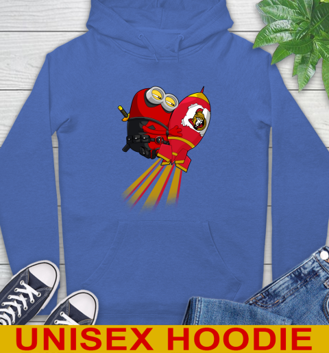 NHL Hockey Ottawa Senators Deadpool Minion Marvel Shirt Hoodie 9