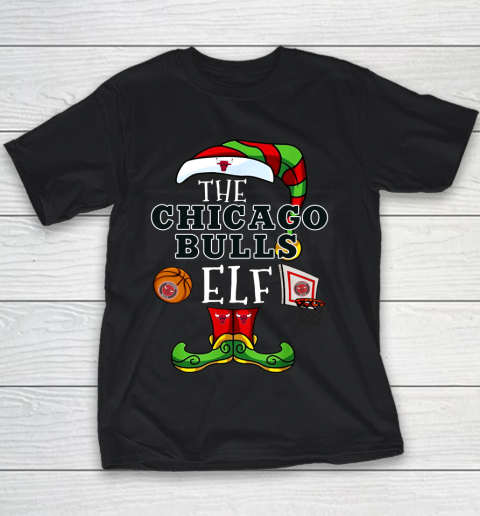 Chicago Bulls Christmas ELF Funny NBA Youth T-Shirt