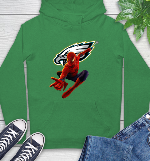 NFL Spider Man Avengers Endgame Football Philadelphia Eagles Hoodie 8