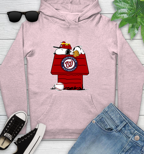 MLB Washington Nationals Snoopy Woodstock The Peanuts Movie Baseball T Shirt_000 Youth Hoodie 10