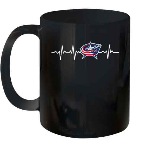 Columbus Blue Jackets NHL Hockey Heart Beat Shirt Ceramic Mug 11oz