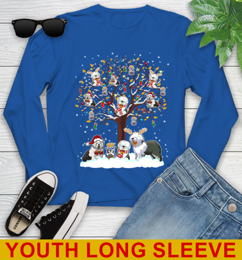 Old english Sheep dog dog pet lover light christmas tree shirt 126