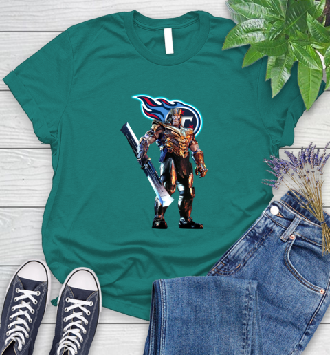 NFL Thanos Gauntlet Avengers Endgame Football Tennessee Titans Women's T-Shirt 12