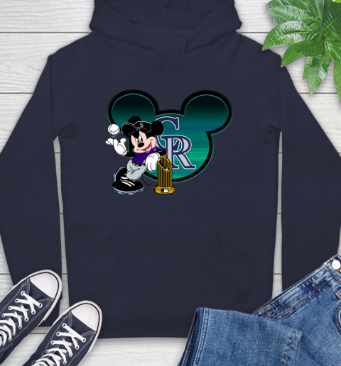 MLB Colorado Rockies The Commissioner's Trophy Mickey Mouse Disney Hoodie 4