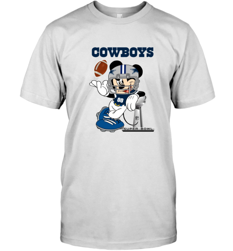 NFL Dallas Cowboys Mickey Mouse Disney Super Bowl Football T Shirt