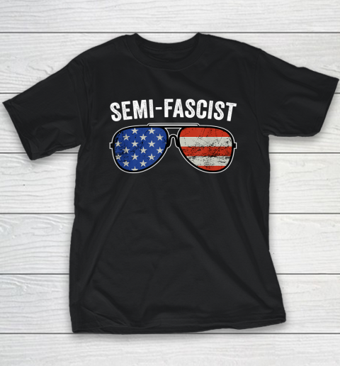Semi Fascist Funny Political Humor Biden Quotes Youth T-Shirt