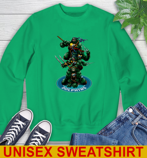 NFL Football Miami Dolphins Teenage Mutant Ninja Turtles Shirt Sweatshirt 6