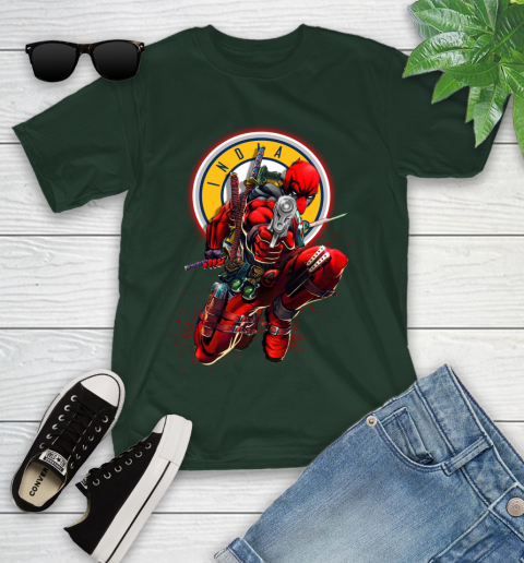NBA Deadpool Marvel Comics Sports Basketball Indiana Pacers Youth T-Shirt 5