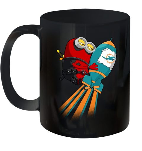 NFL Football Miami Dolphins Deadpool Minion Marvel Shirt Ceramic Mug 11oz