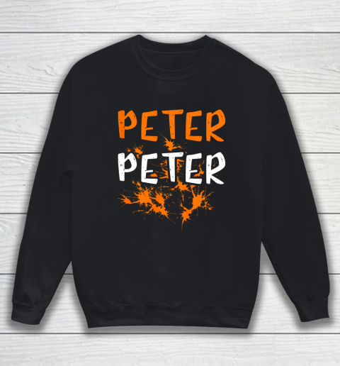 Mens Couples Costume Peter Peter Pumpkin Eater Splash Halloween Sweatshirt