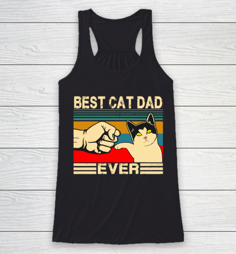 Father's Day Funny Gift Ideas Apparel  Best Cat Dad Ever Funny Cat Daddy Father Day Gift T Shirt Racerback Tank