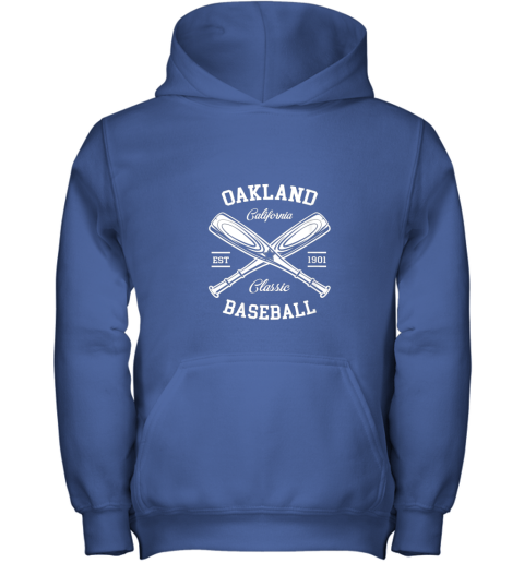 42y4 oakland baseball classic vintage california retro fans gift youth hoodie 43 front royal