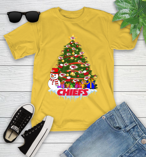 Kansas City Chiefs Merry Christmas NFL Football Sports Youth T-Shirt 8