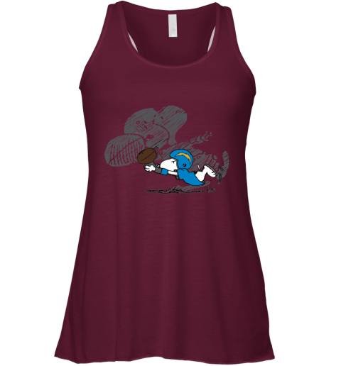 Los Angeles Chargers Snoopy Plays The Football Game Racerback Tank