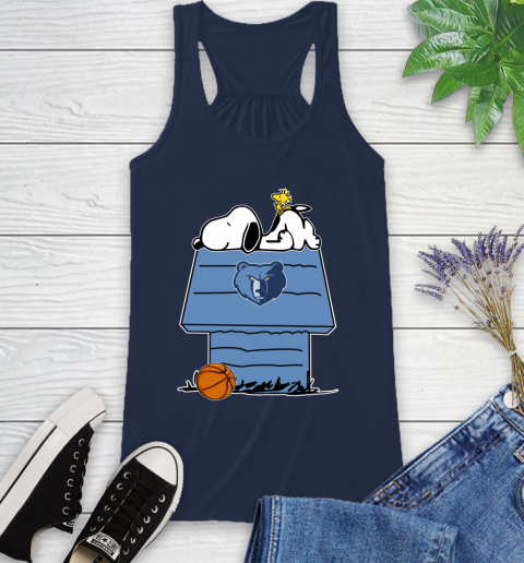 Memphis Grizzlies NBA Basketball Snoopy Woodstock The Peanuts Movie Racerback Tank 10