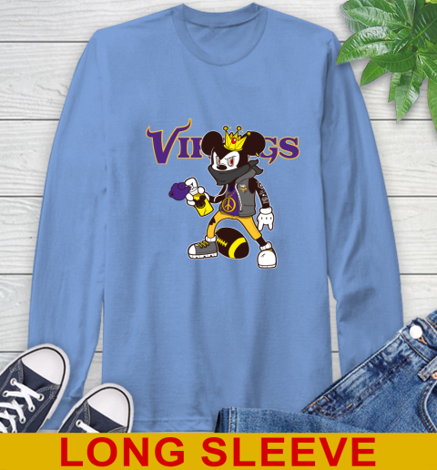 Minnesota Vikings NFL Football Mickey Peace Sign Sports Long Sleeve T-Shirt 11