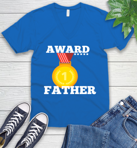 Father S Day Funny Gift Ideas Apparel Award Trophy Father Gift Idea Best Father Family T Shirt V Neck T Shirt Itees Global