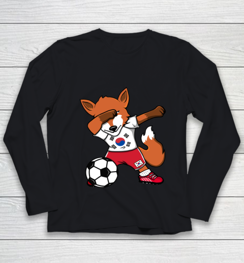 Dabbing Fox South Korea Soccer Fans Jersey Korean Football Youth Long Sleeve