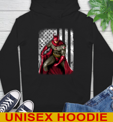 Kansas City Chiefs NFL Football Batman DC American Flag Shirt Hoodie