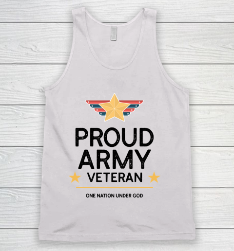 Veteran Shirt PROUD ARMY VETERAN One Nation under God Tank Top