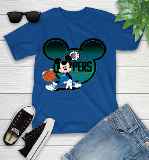 NBA LA Clippers Mickey Mouse Disney Basketball Youth T-Shirt 9
