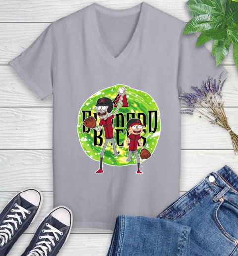 MLB Arizona Diamondbacks Rick And Morty Baseball Sports Women's V-Neck T-Shirt 4